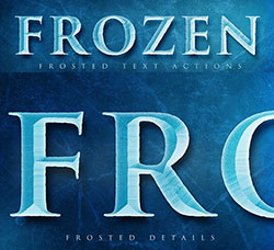 极品PS动作－冰雕字效(含PDF图文教程/可在中文版上直接运行)：Frosted Ice Photos